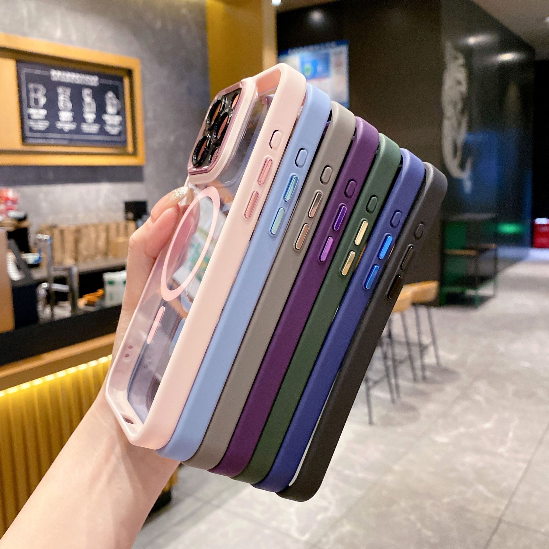 Nuevo modelo de funda magnética de precisión con orificio tipo ojo de águila, compatible con iPhone 17 Pro Max, funda protectora rígida transparente para Apple 16.