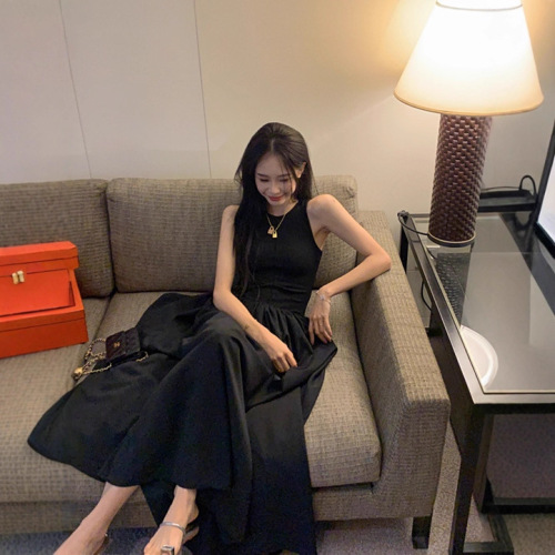 Ladies' Summer 2025 New Teaspoon French Design White Sleeveless Backless Dress Empress Dress Long Dress