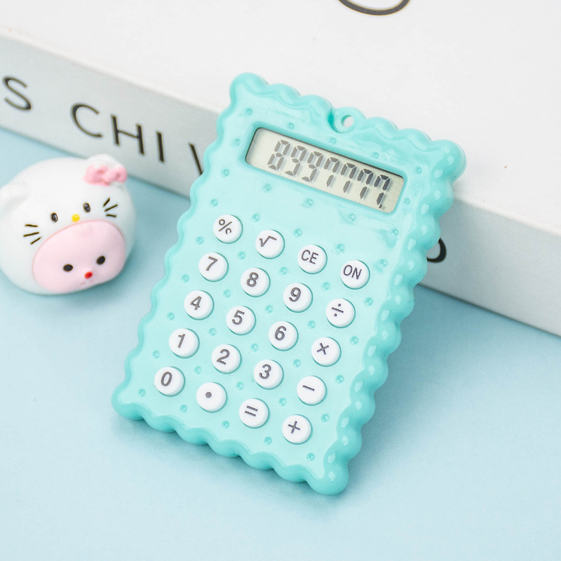 学生ミニペンダント電卓超薄型ポータブルビスケットキャンディーカラーのコンピュータかわいい小型電卓卸売|undefined