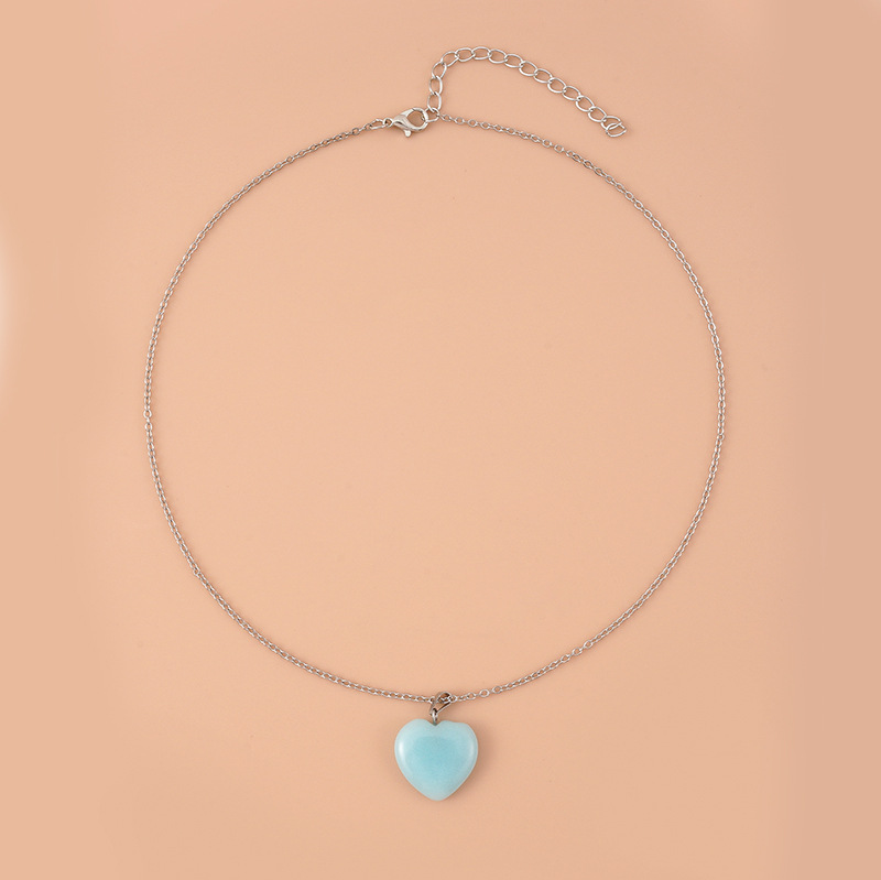 Fashion Heart Shape Alloy Luminous Unisex Necklace display picture 3