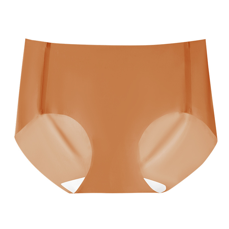 Estilo delgado de verano, sin costuras, antienrollables, sensación de frescor, seda de morera antibacteriana de grado 7A, cuidado, entrepierna inferior, ropa interior de yoga de fitness para mujer