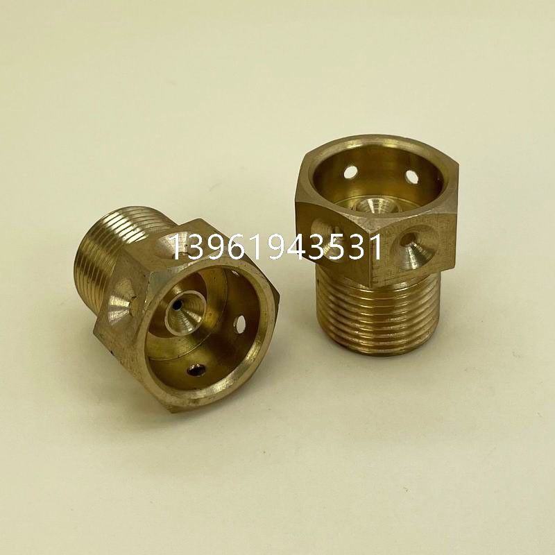 采煤机煤矿山挖掘机工地除尘喷嘴 雾化雾状六孔铜喷头