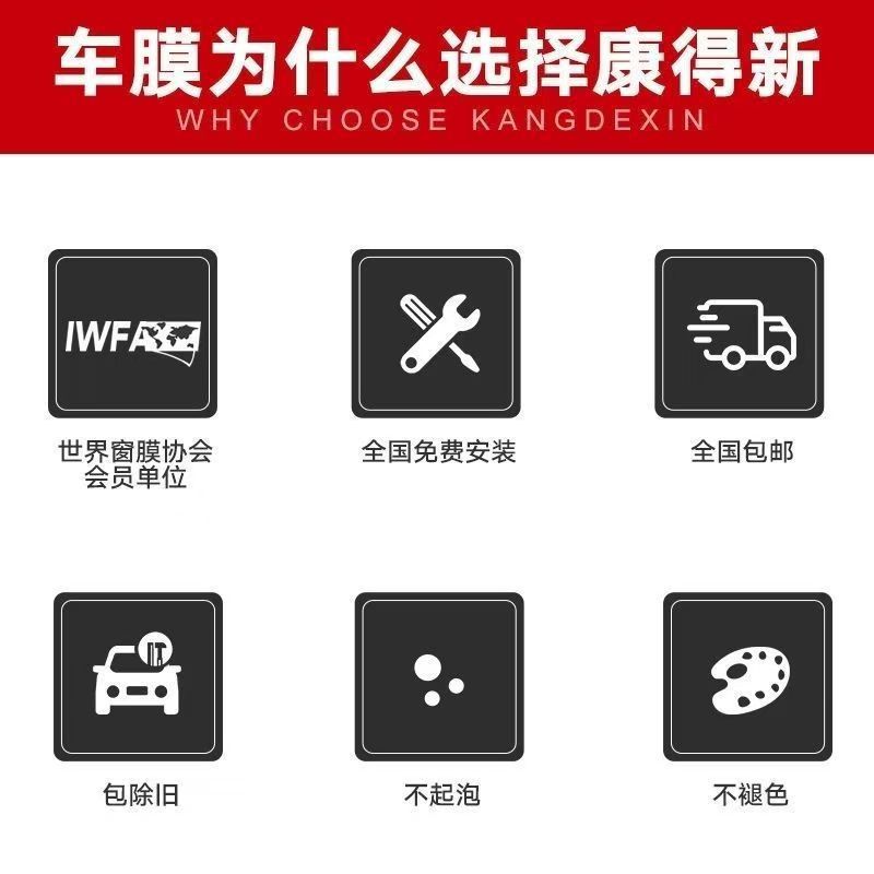 Kdx Kangde New Car Film t Series Solar Film Car Heat Insulation Film Glass Explosion-Proof Sunscreen Film Kangde New Glass Film