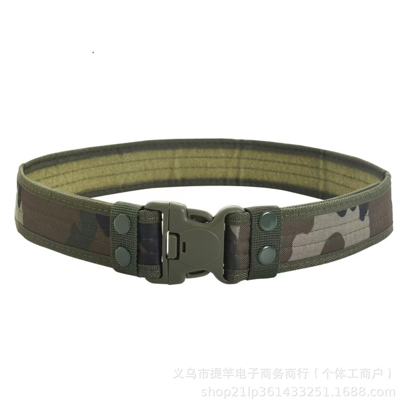 帆布战术腰带男款特种兵户外登山军训腰带野战蛙服迷彩作训外腰带|undefined
