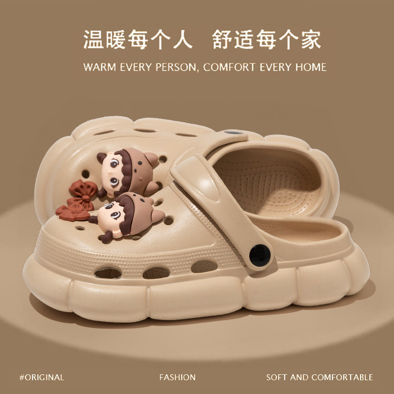 2025 New Popular Cute Little Girl's Clogs Women's Summer Pumpkin Bottom Non-Slip Sandals Women's Shoes for Outer Wear