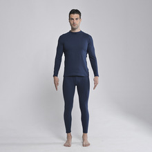 加工定制中高领德绒双面绒保暖内衣男士套装速热长袖保暖纯色秋衣