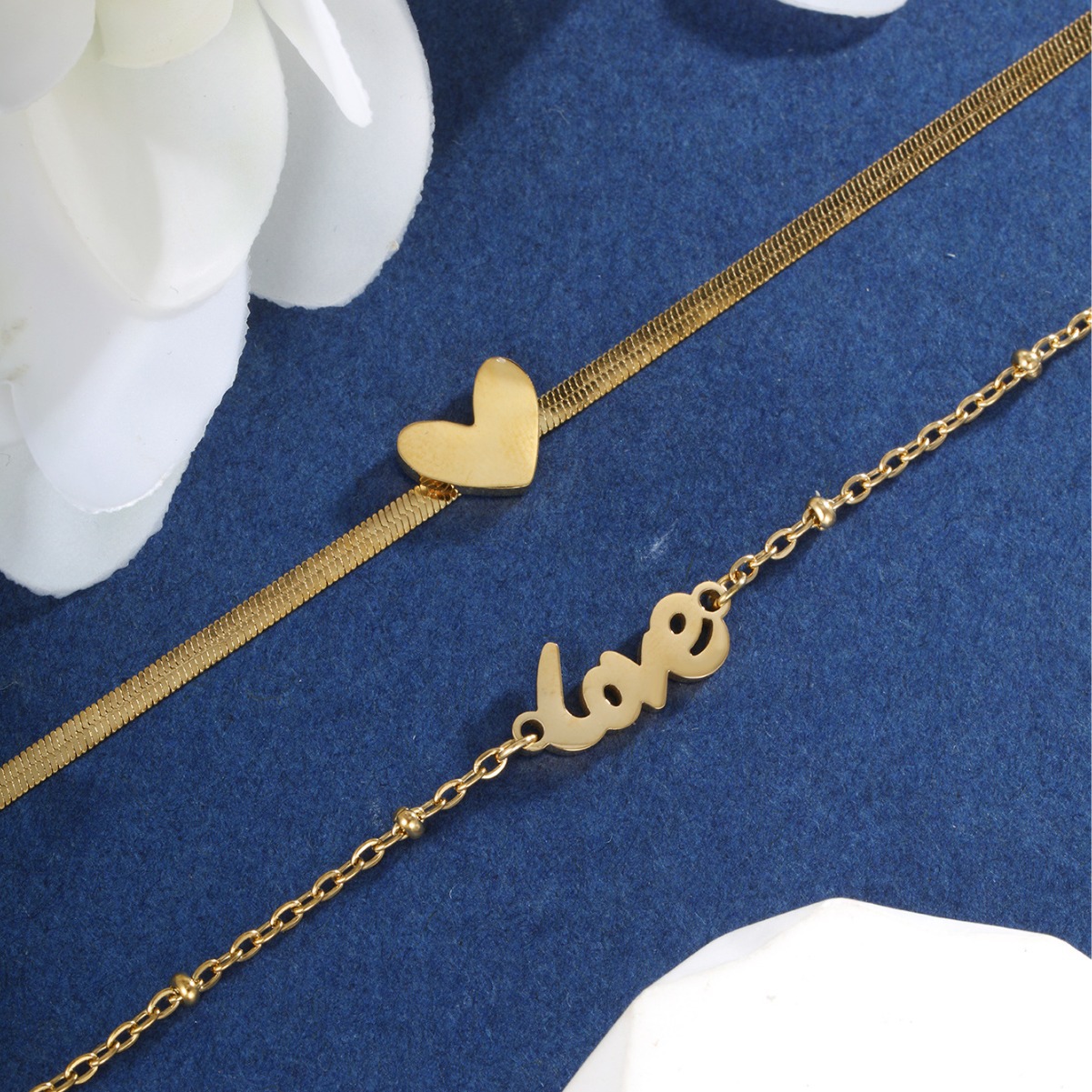 Xuping joyería nueva moda damas de verano de acero inoxidable doble mariposa correa de tobillo mujer Europa y América transfronteriza arena pie de viento