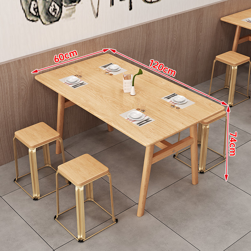 業務用ケータリングファーストフードレストランのテーブルと椅子の組み合わせスナックラーメンレストラン朝食レストラン経済的なダイニングテーブル長方形テーブル|undefined