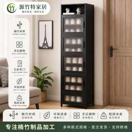 鞋柜门口家用大容量入户鞋架子收纳神器省空间简易竹木出租屋鞋柜
