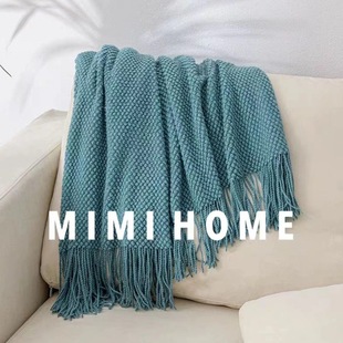 Amazon Towel Decorative Towel Solid Color Casual Blanket Style Cream Bed End Hundred Flags Bed Simple Nordic Style Towel