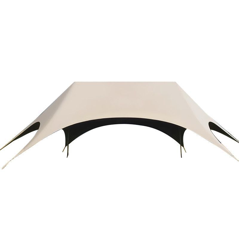 Premium Quick-Setup Black Vinyl Hexagonal Canopy Tent for Outdoor Cloud-Top Camping, Easy-To-Open Canopy, No Need for Assembly, Sunshade