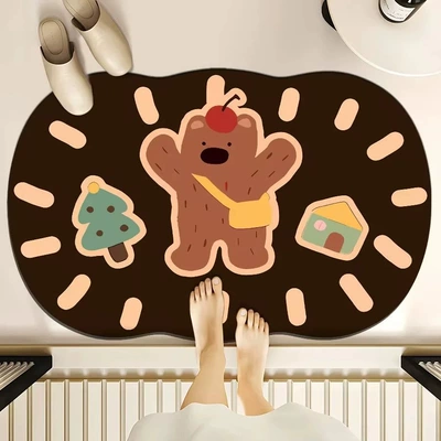 Avtomobil döşəmə paspasları – Mat - apple-bear-4060cm-diatom-mud