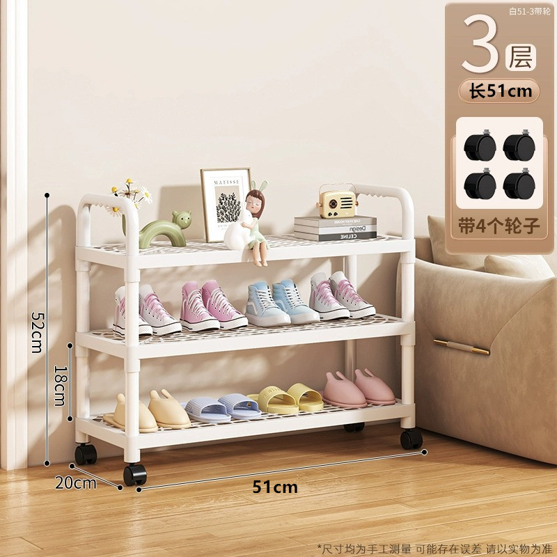 estante de zapatos simple armario de zapatos dormitorio pequeño estante de almacenamiento de zapatos puerta de casa de alquiler estante de almacenamiento móvil multicapa