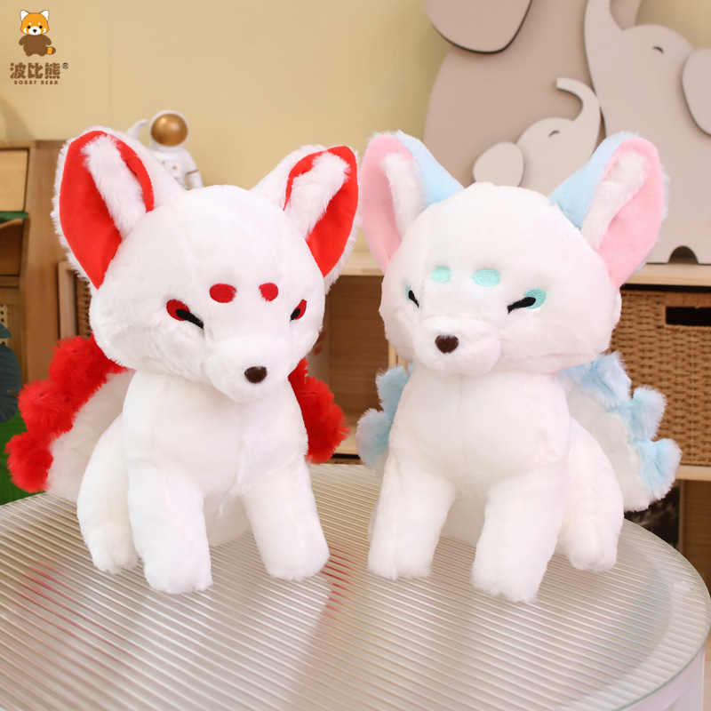 Oso Bobbi creativo de nueve colas Fox suave muñeca de peluche de juguete Shanhai Sutra Fox muñeca grande transfronteriza de la máquina de agarre de la muñeca