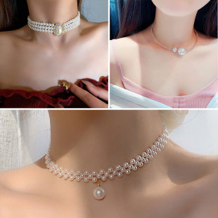 European and American fashion design choker collar niche ins personality short necklace net red fashion necklace wholesale