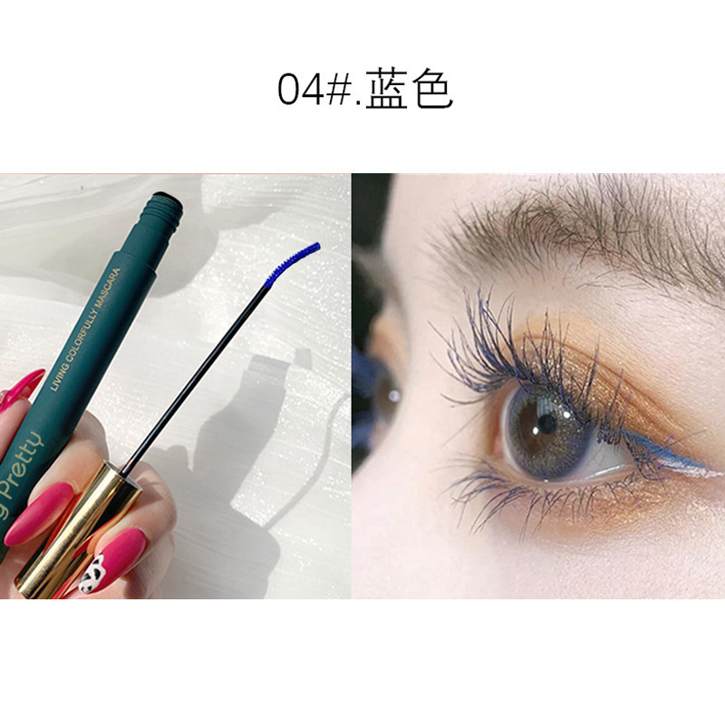 爆款彩色睫毛膏防水防汗纤长卷翘细刷头浓密超长不晕染持妆|undefined