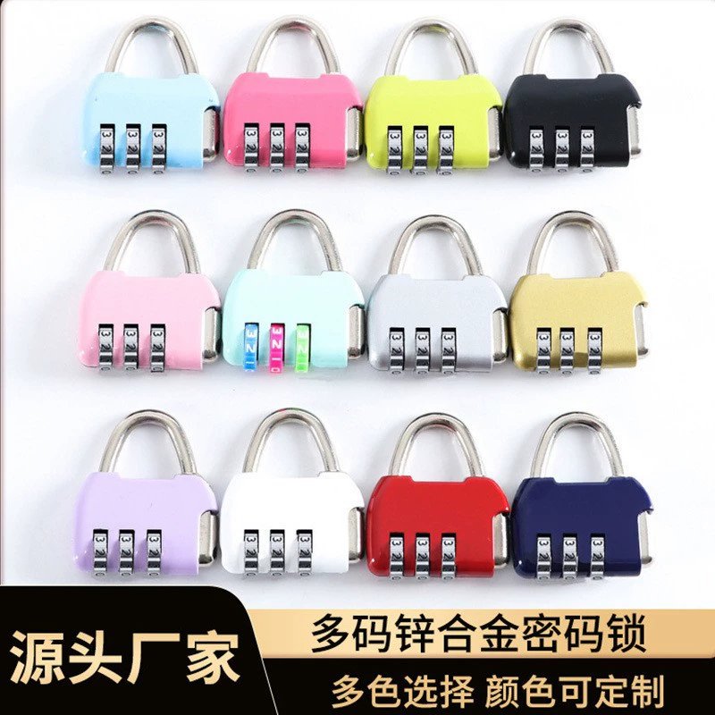 Дорожный рюкзак Замок Трехпозиционный пароль Багажный замок Маленький замок Цинковый сплав Мини-ноутбук Багажный кабель Замок для шкафа