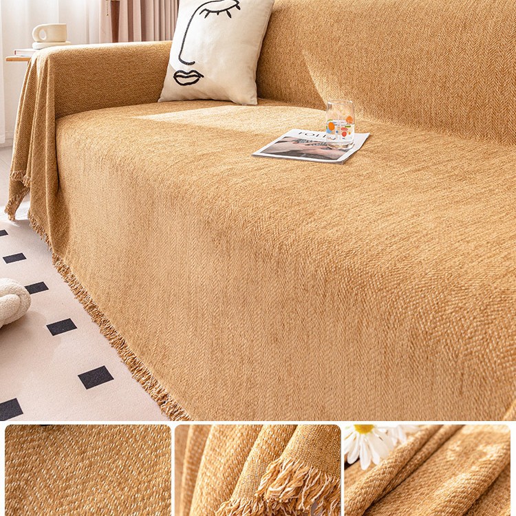 2023 nueva espiga sofá toalla cubierta de tela sofá cojín cuatro estaciones universal de alto grado cubierta completa doble cubierta manta