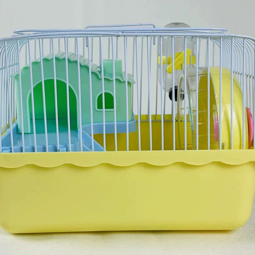 Pet Boer Производители оптовые хомяк клетка Золотой медведь клетка двойная клетка хомяк Поставки игрушка вилла Райская клетка