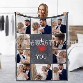 带图片的印花毛毯-柔软个性化高清打印DZ照片法兰绒毯子四季通用