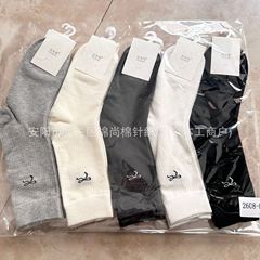 亿尔玛女堆堆袜秋冬季新款韩版小清新学生潮流棉袜蝴蝶机高筒袜