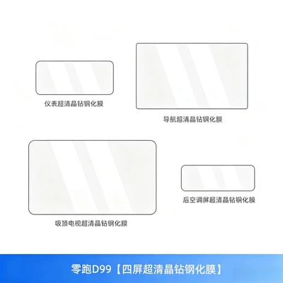interior center console sticker, ceiling-mounted TV, Car interior film - zero-run-d99four-screen-ultra-clear-crystal-diamond-tempered-film