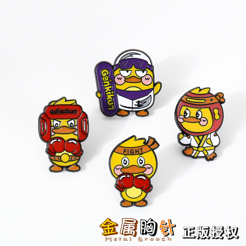 New Cartoon Movie Cute Brooch Little Yellow Duck Funny Accessories Badge Wholesale Paint Collar Accessories Collar Pin