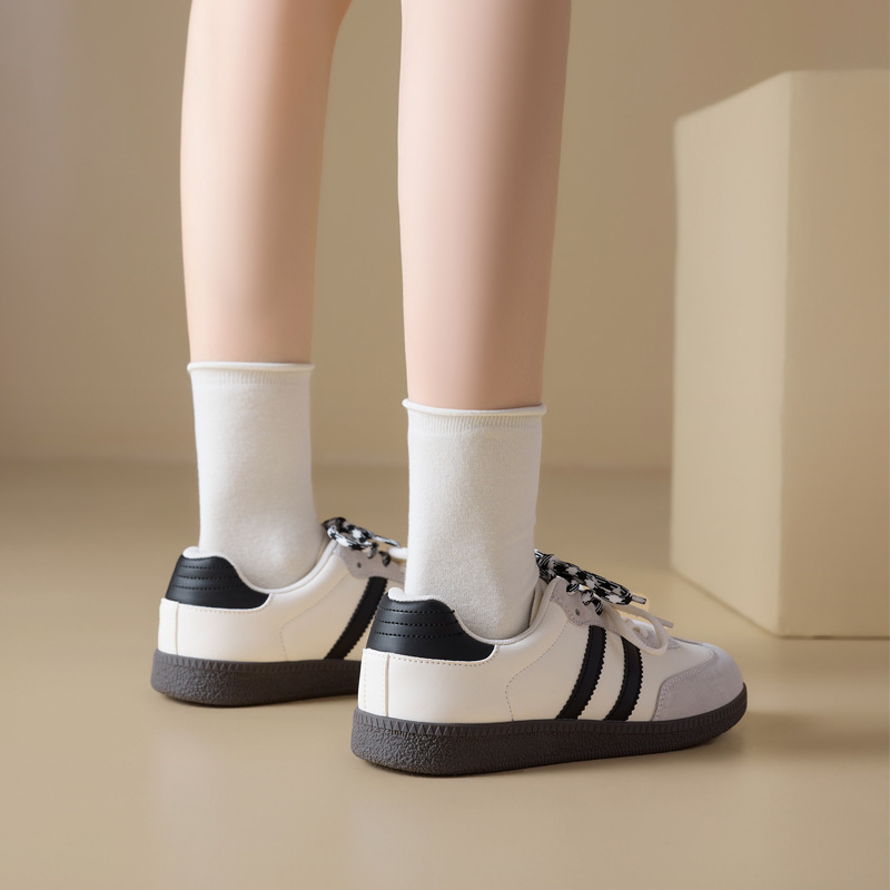 Augusto Lion Dengde zapatos de entrenamiento para mujeres primavera 2025 nuevo tipo plano Gump zapatos blancos retrópatos deportivos casuales