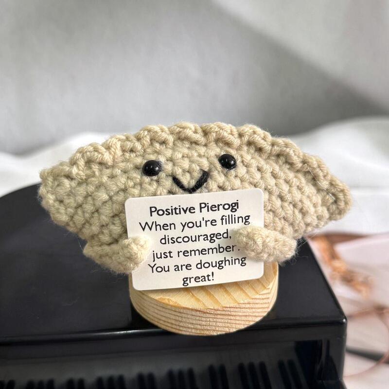 新品跨境亚马逊热销 Crochet Positive ice cream 毛线玩偶励志卡|undefined