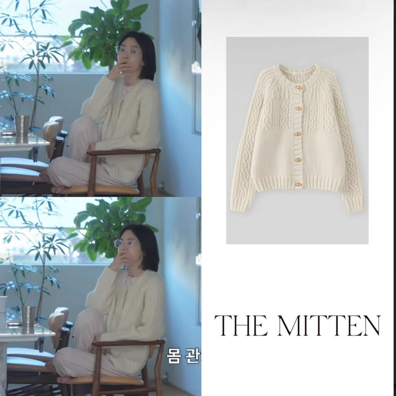 In Stock 2025 Winter New Korean Dongdaemun Song Hye-Kyung Style Elegant and Gentle Sweater Round Neck Knitted Cardigan for Women