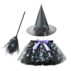 RS24401+Fantasy black broom+Fantasy bow witch hat