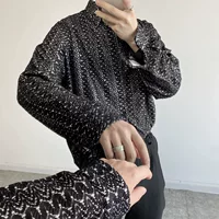 Трендовый натуральный маникюрный блестки, длинный рукав, рубашка