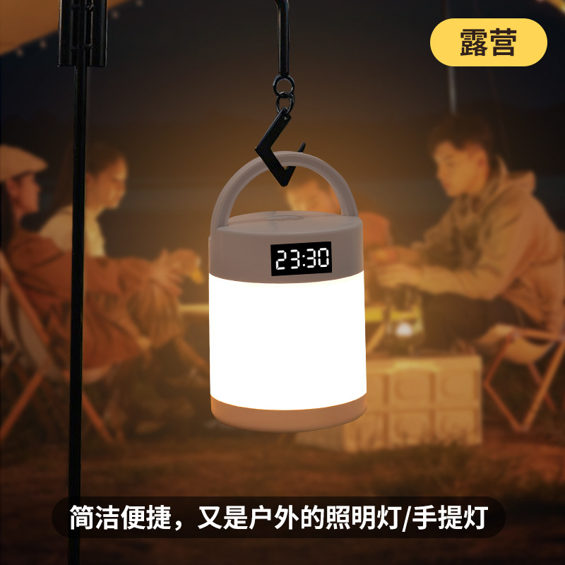 夜灯時計付き寝室睡眠灯電気スタンド充電タッチリモコンベッドのヘッドライト赤ちゃん授乳保護灯