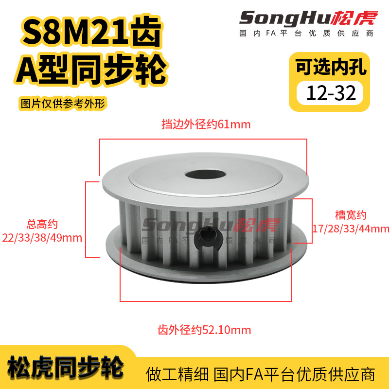 EBL41-S8M300-21-A-P-d12至32孔EBL61-S8M400-21-A-P-d12至32孔
