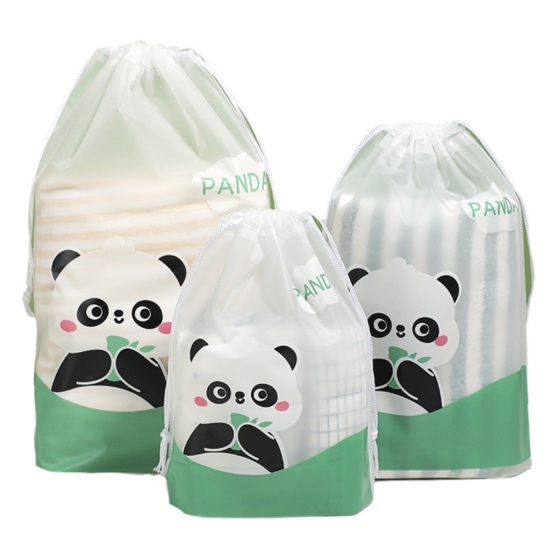 Cordón lindo esmerilado zapatos de viaje a prueba de polvo bolsa de almacenamiento pe calcetines de almacenamiento bolsa de embalaje bolsa de cordón fábrica al por mayor