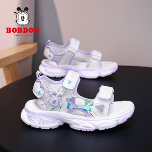 Babu Bean Children's Shoes Girls' Sandals 2025 New Summer Middle and Large Children's Soft Sole Non-slip Children's Sports Beach Shoes