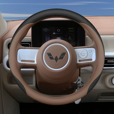 Steering wheel cover Cover Wuling Mini Four-door - black-brown-other