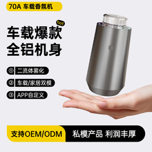 亚马逊跨境新款车载香薰机铝合金空气扩香机车载APP全自动喷香机