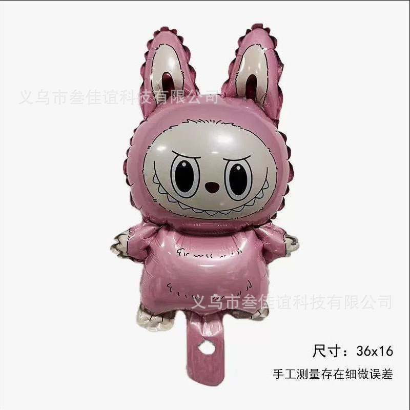 ホット販売ラブブ形状アルミ箔バルーン 18inch ラブブアルミフィルムバルーントレンディなパーティーアルミフィルムバルーン卸売|undefined