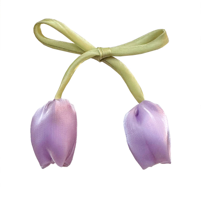 Ins estilo simple cinta larga doble capullo tulipán bricolaje ropa todo-fósforo sombreros accesorios para el cabello femenino accesorios al por mayor