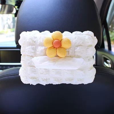 visor, armrest box, car seat – Car tissue box/set - vibrant-yellow-flower