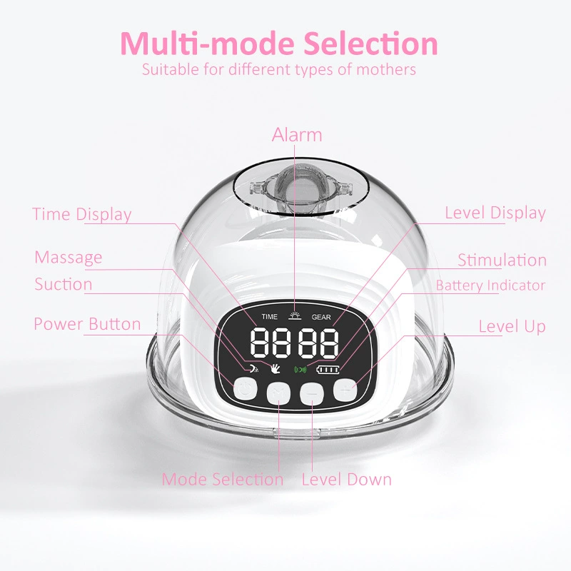 Электрический массажный портативный полностью автоматический молокоотсос для женщин с большой мощностью всасывания, бесшумный, носимый