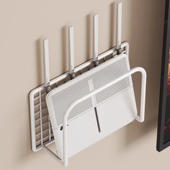 穴を開けないルータの棚を置くwifiの棚の固定器の壁の収納箱は支柱のセットトップボックスの支柱を貼ります。