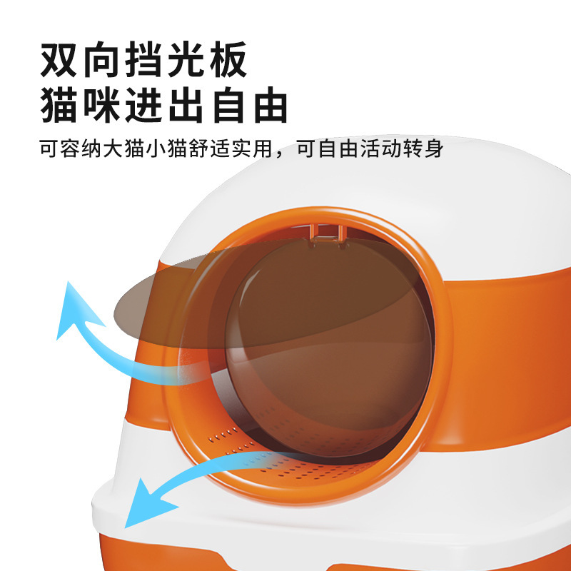 Venta caliente transfronteriza caja de arena para gatos plegable completamente cerrada desodorante anti-Splash pegamento suave gato orinal gato grande inodoro