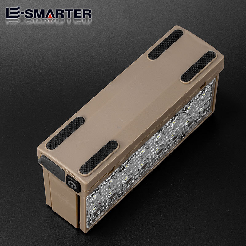 Transfronterizo portátil al aire libre camping luz solar banco de energía plegable luz lateral iluminación de emergencia carga camping Luz