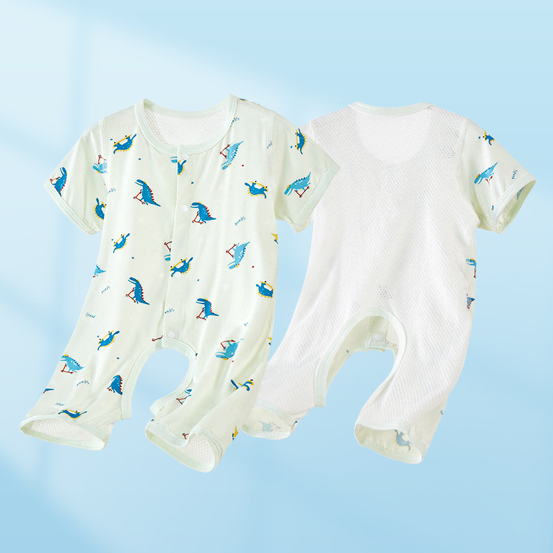Baby overcoat, pijamas de manga corta delgados de verano recién nacidos, ropa de verano para niños, niñas y niños, ropa de bebé image 8