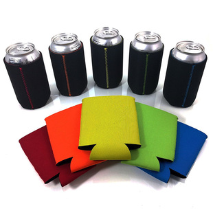 Diving Material Cup Cover, Thermal Insulation, Waterproof and Anti-Fall Coffee Cup Cover, Cola Beer Can Cover, Pure Color Bottle Cover