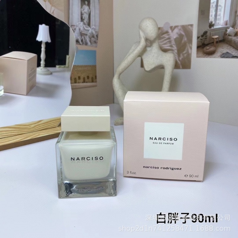 跨境外贸perfume 厂纳西素纳西索红胖子黑瓶玫瑰精粹麝香女士香水|undefined