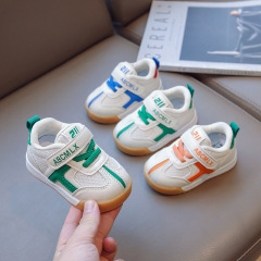 Baby mesh face single shoe 0-1-3 years old spring and autumn soft bottom boys' sports shoes, children's soft bottom girls' walking shoes 4