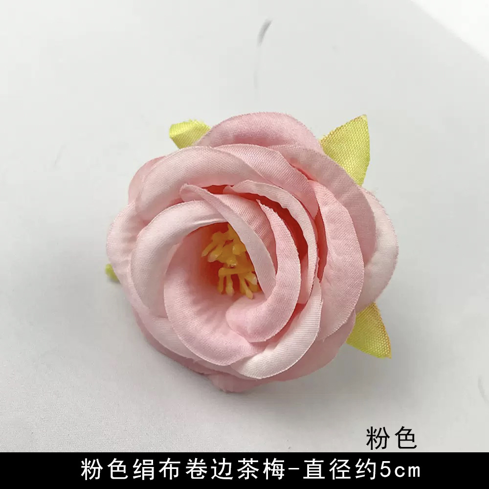 Flores artificiales flores rosadas bricolaje accesorios hechos a mano tocado de estilo antiguo accesorios de material de flor de horquilla arreglos florales de pared de flores de boda